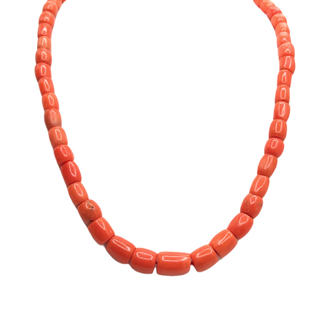 Collana In Corallo Rosso E Oro - COR014