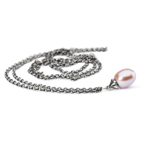 Collana d'Argento con Perla Rosa Trollbeads - TAGFA-00050